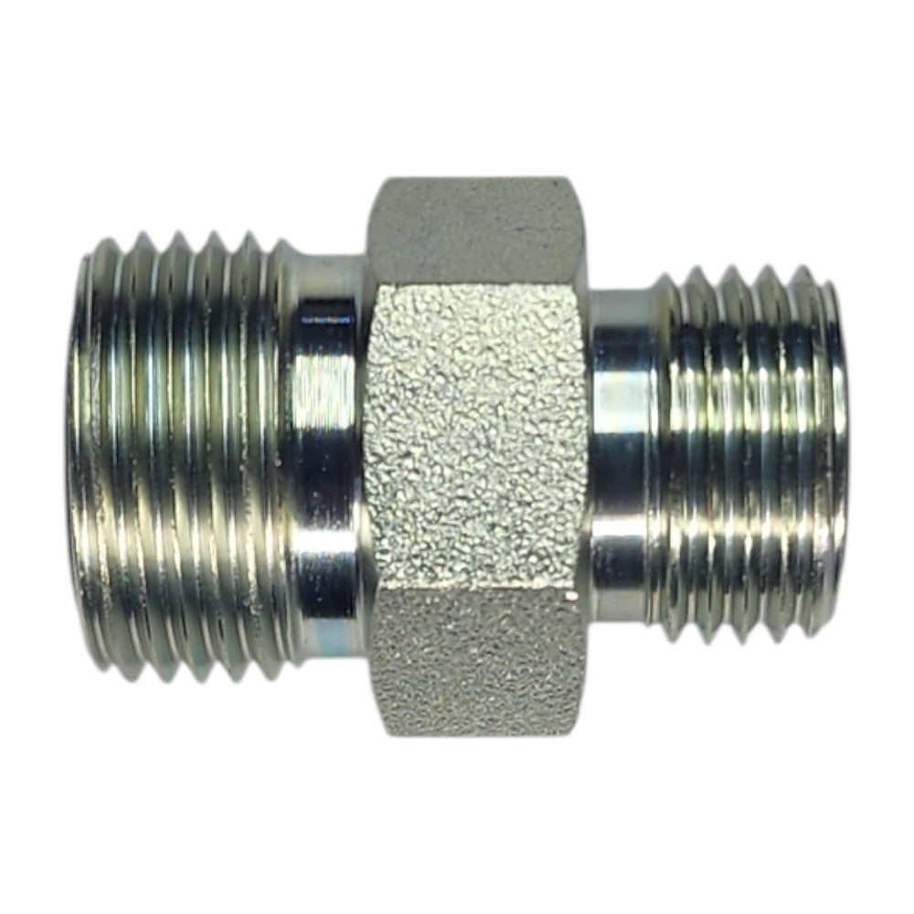 O-Ring Face Seal 1/2" to O-Ring Face Seal 3/8" Straight Hydraulic Fitting
