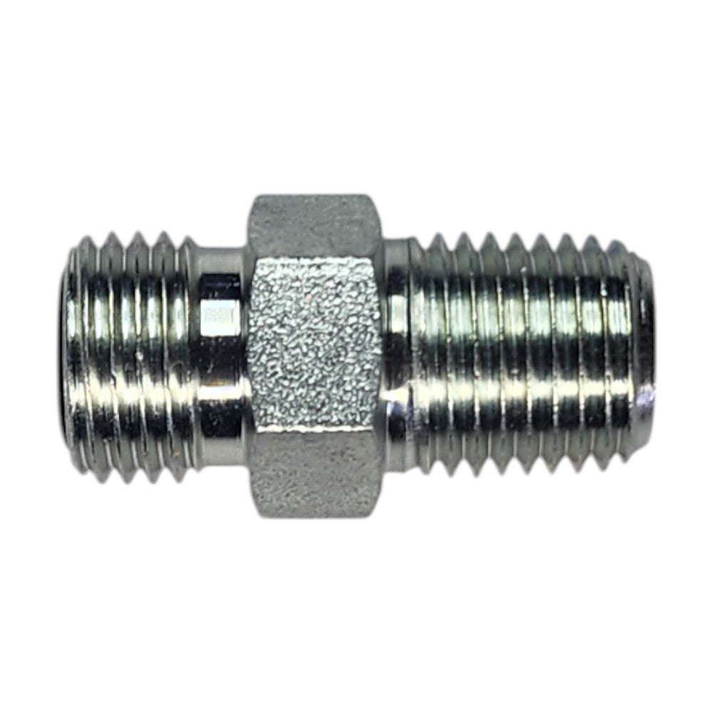 Male O-Ring Face Seal 1/4" to Male NPT 1/4" Straight Hydraulic Fitting