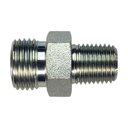 Male O-Ring Face Seal 3/8" to Male NPT 1/4" Straight Hydraulic Fitting