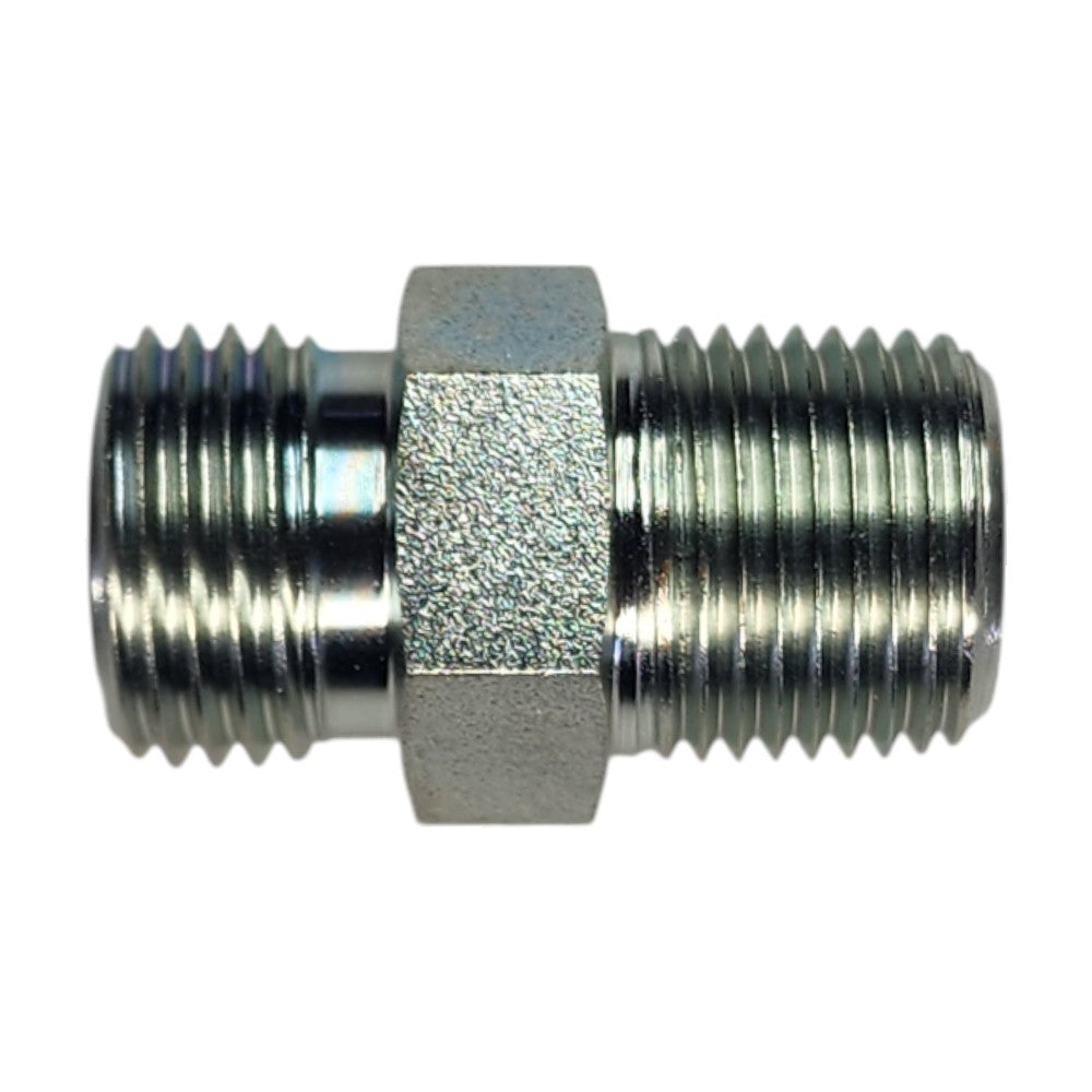 Male O-Ring Face Seal 3/8" to Male NPT 3/8" Straight Hydraulic Fitting