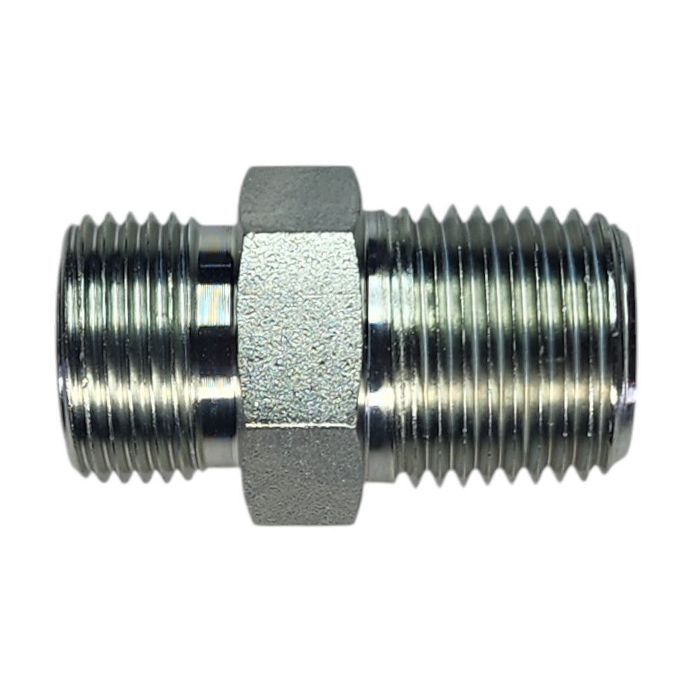 Male O-Ring Face Seal 1/2" to Male NPT 1/2" Straight Hydraulic Fitting