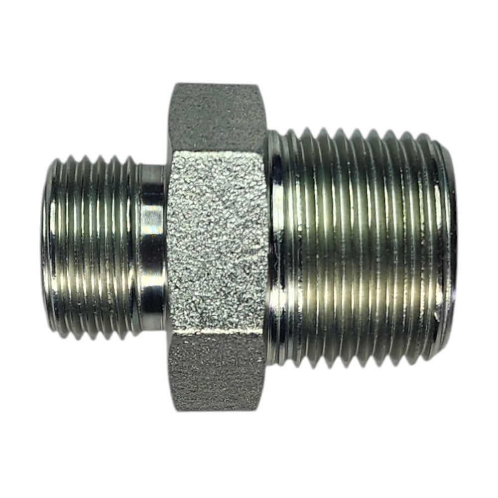 Male O-Ring Face Seal 1/2" to Male NPT 3/4" Straight Hydraulic Fitting