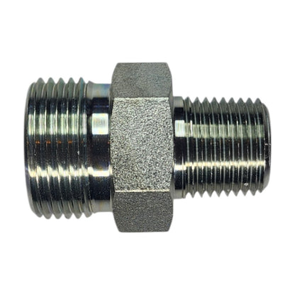 Male O-Ring Face Seal 3/4" to Male NPT 1/2" Straight Hydraulic Fitting