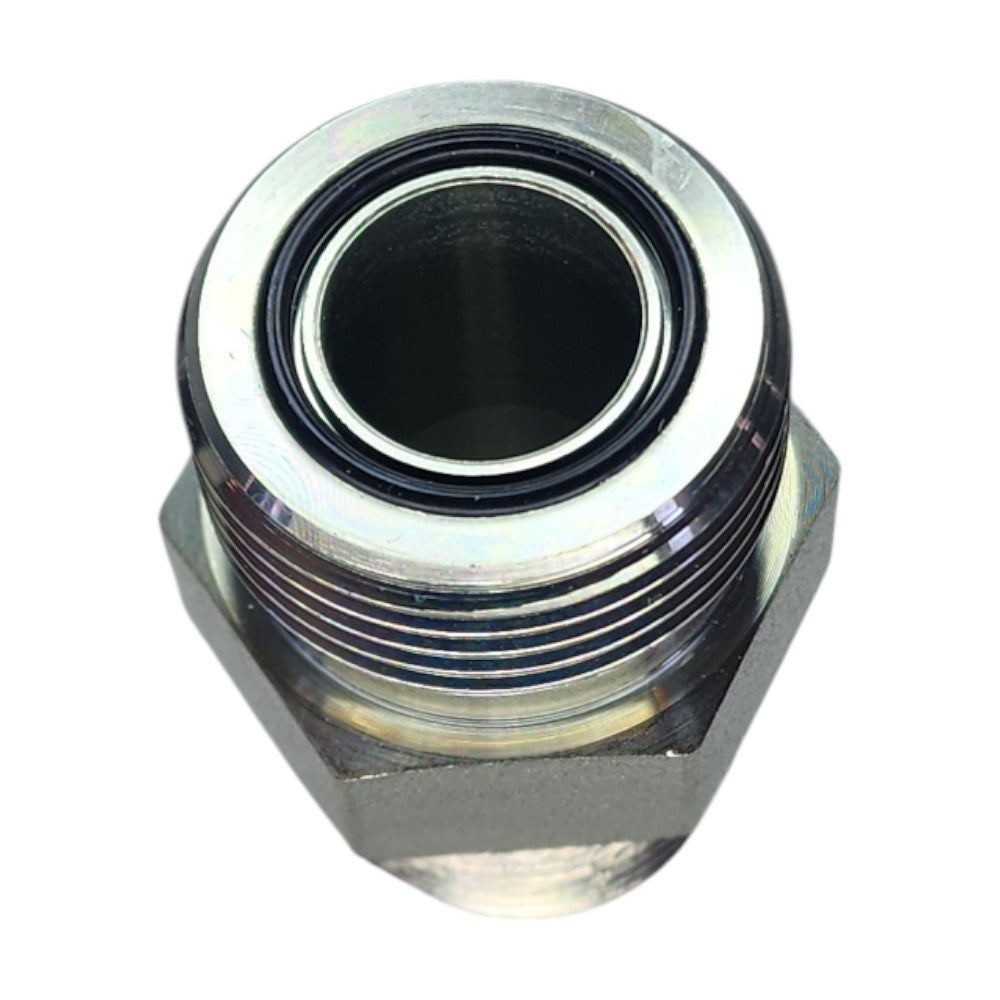 Male O-Ring Face Seal to Male NPT Straight Fitting View B