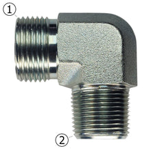 Load image into Gallery viewer, FS2501 - Male O-Ring Face Seal x Male NPT 90 Deg Elbow
