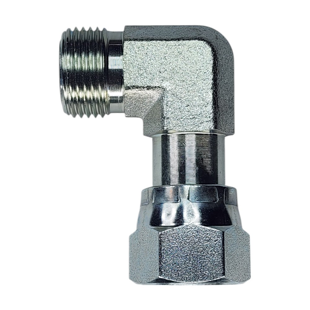 Male O-Ring Face Seal 1/2" to Female O-Ring Face Seal Swivel 1/2" 90 Deg Elbow  Hydraulic Fitting 