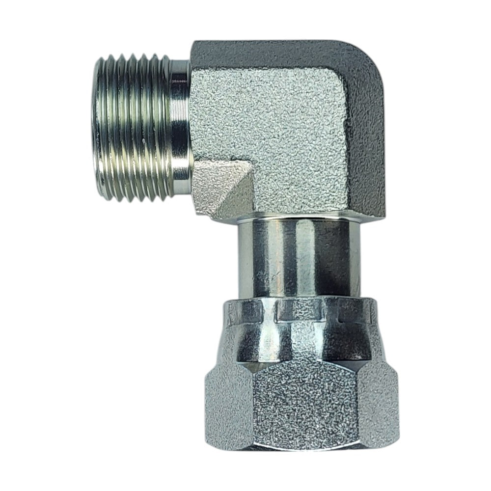 Male O-Ring Face Seal to Female O-Ring Face Seal Swivel Elbow Fitting