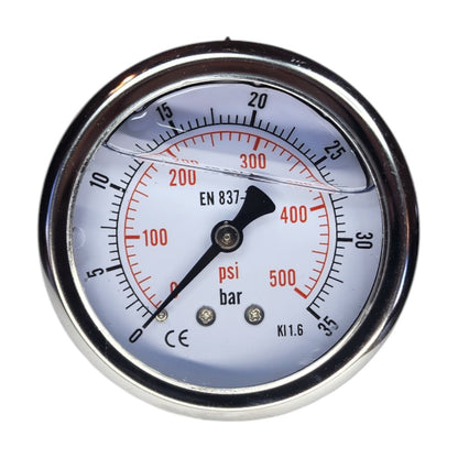 Hydraulic Pressure Gauge with Rear Port 0-500 PSI