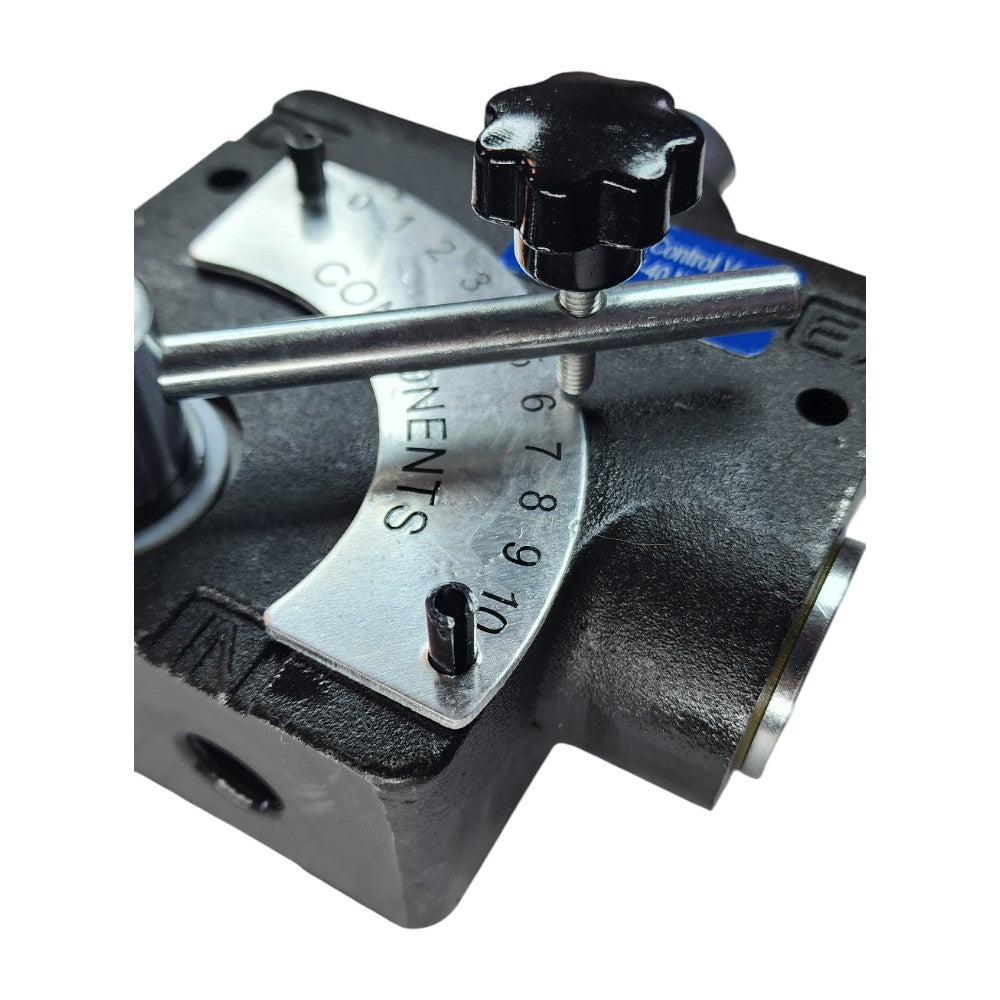 pressure compensating variable hydraulic flow control valve View B