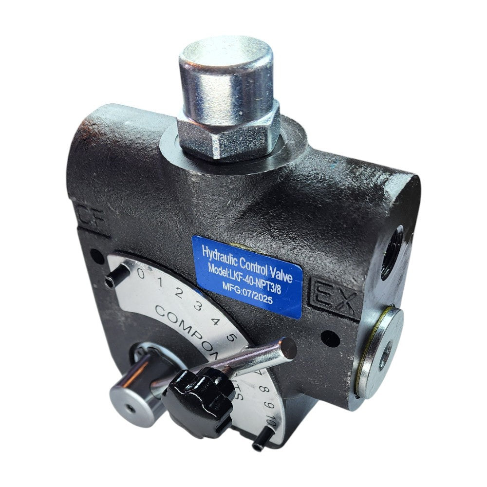 pressure compensating variable hydraulic flow control valve View E