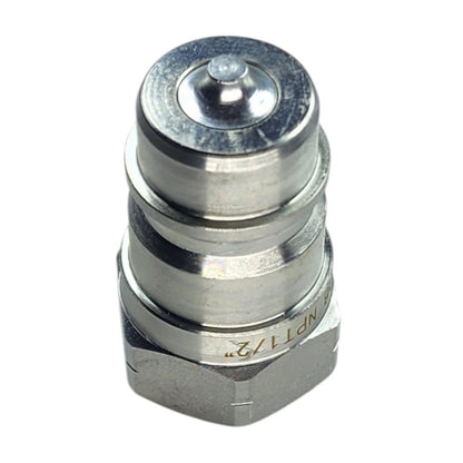 ISO 7241A Male Quick Coupler with 1/2" NPT Female Port Hydraulic Fitting