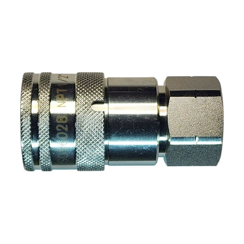 ISO 16028 Female Quick Coupler with NPT Female Port Hydraulic Fitting View B