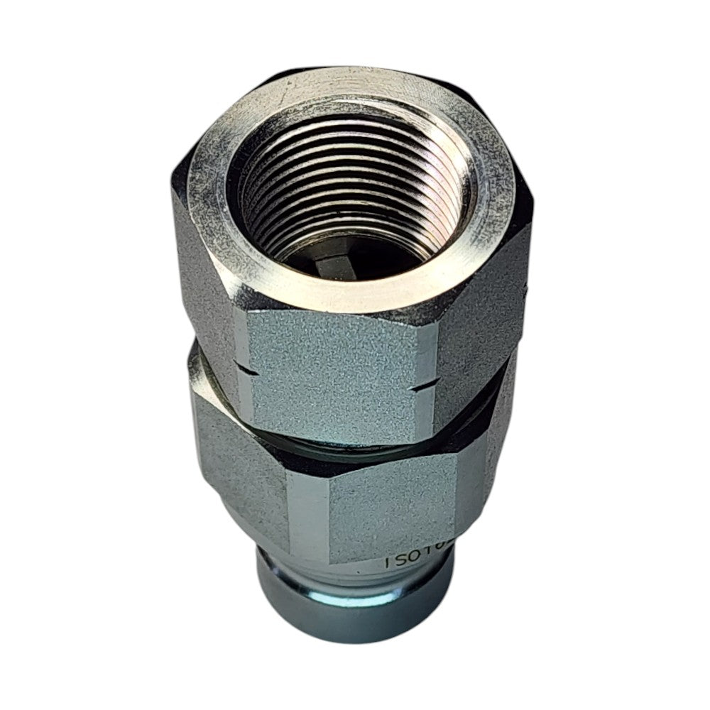 ISO 16028 Male Quick Coupler with NPT Female Port Hydraulic Fitting View C