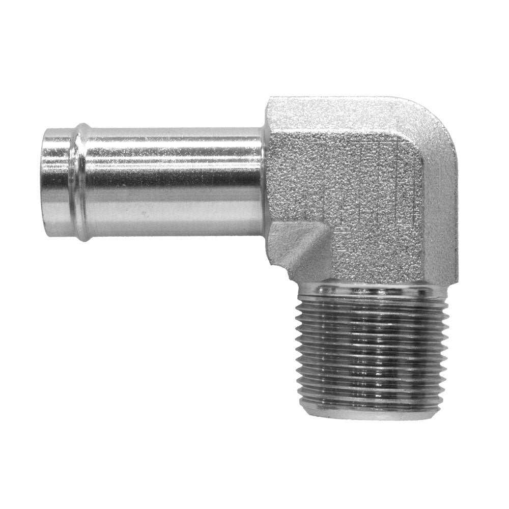 Hose Barb to Male NPT 90 Degree Elbow Hydraulic Fitting